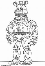 Freddy Coloring Pages Fnaf Kolorowanki Five Nights Print Printable Nightmare Fredbear Golden Colouring Freddys Kids Sheets Scary Color Shadow Dredy sketch template