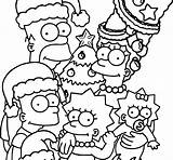 Simpsons Coloring Christmas Pages Simpson Printable Sheets Bart Wecoloringpage Wallpaper Print Cool Kids sketch template