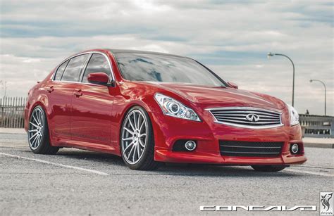 stance  vossen rims enrich red infiniti  sedan  sedan infiniti  infiniti