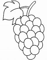 Coloring Grape Pages Print Food Coloringway sketch template