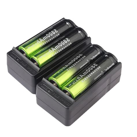 4x 18650 5800mah rechargeable battery li ion 3 7v batteries