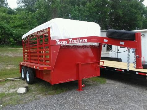 stg texas trailers  gooseneck stock trailer stock trailers