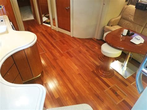 interior boat flooring wood  productions yacht renovation  design