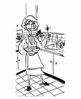 Coloring Pages Mother Mom Cooking Cook Great Mothers Kids Kitchen Moms Sheets Activity Go Print Next Back Popular Honkingdonkey sketch template