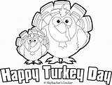 Coloring Pages Turkey Locker Happy Getcolorings Color sketch template