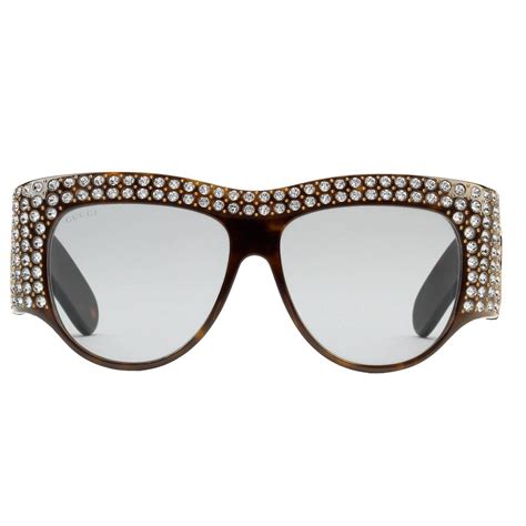 gucci new gg0144s hollywood crystal oversized sunglasses grailed