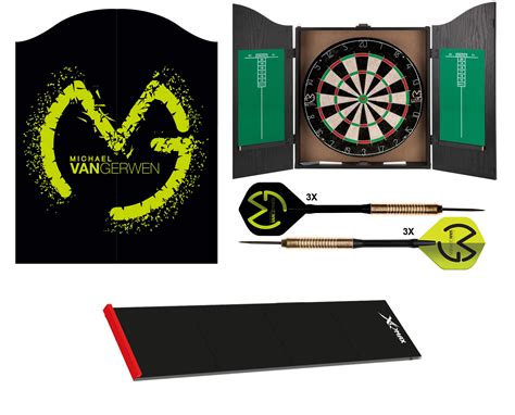xq max michael van gerwen home darts centre mvg glass logo complete dartset inclusief