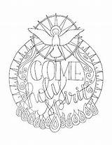 Spirit Holy Pentecost Coloring Come Printable Activities Connected Might These Other sketch template