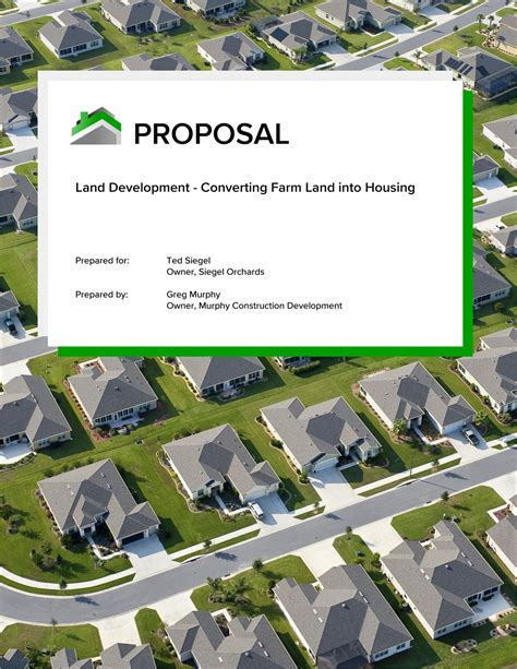 real estate land development proposal  steps