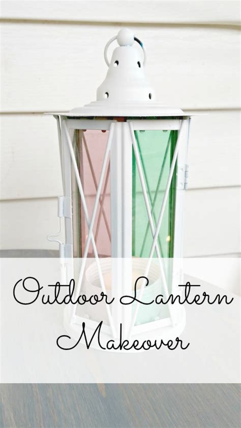 Outdoor Lantern Makeover With Krylon Stained Glass Spray
