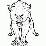 Wolf Coloring Pages Pup Library Clipart Angry Drawing Easy sketch template