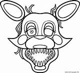 Foxy Coloring Pages Fnaf Getcolorings Color Printable Print sketch template