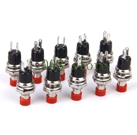 5pcs Psb 110 Mini Red Momentary Push Button Switch For Model Railway