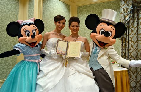 social media embrace same sex wedding at tokyo disneyland the new