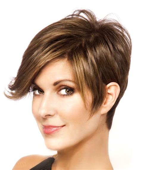 Formal Short Straight Hairstyle With Side Swept Bangs
