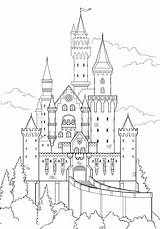 Burg Malvorlage Ausmalbild Neuschwanstein Prinzessin Ausmalen Tutsplus sketch template