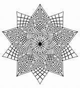 Difficile Mandalas Coloriages Adultes Mosaic Relaxation Ins sketch template