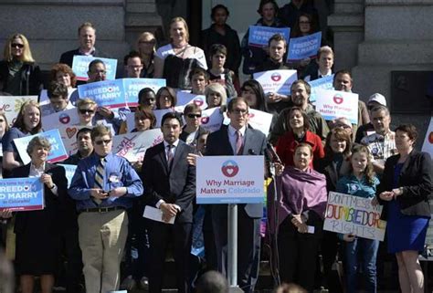 colorado lgbt community rallies in support of same sex marriage the