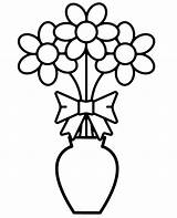 Kwiatami Wazon Flores Kolorowanki Colorir Vaso Prosty Obrazek Bunch Vasos Druku Kwiaty Kolorowanka Wazonie Easy Dla Drawing Outline łatwa Dziewczynki sketch template