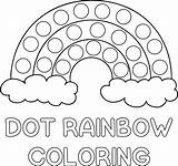 Dot Rainbow Printable Coloring Pages Marker Printables Polka Bingo Paper Printablee Via sketch template