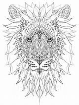 Mandala Coloring Pages Lion Coloriage Dessin Mandalas Animaux Behance sketch template