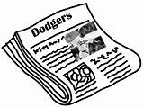 Coloring Pages Newspaper Dodgers Cavaliers La Lakers Cleveland Sox Boston Drawing Red Clipart Angeles Los Getcolorings Color Dodge Getdrawings Print sketch template