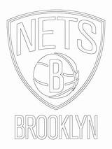 Nets Brooklyn Logo Coloring Pages Printable Nba Supercoloring Color Categories sketch template