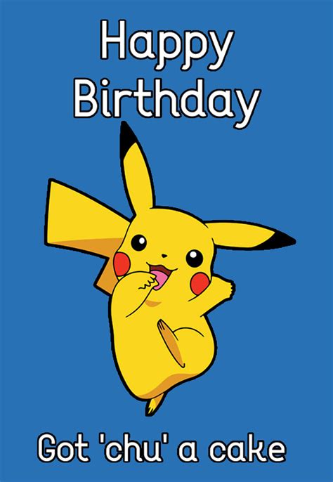 pokemon birthday card  printable