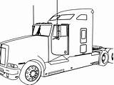 Truck Coloring Trailer Semi Pages Drawing Flatbed Peterbilt Sketch Utility Template Horse Tractor Drawings Vector Paintingvalley Getdrawings Sketches Print Printable sketch template
