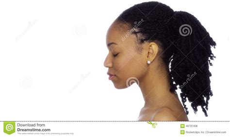 perfil de la mujer negra foto de archivo imagen de primer