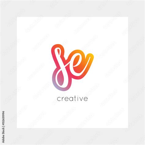 se logo vector   branding app icon alphabet combination clip art stock vector