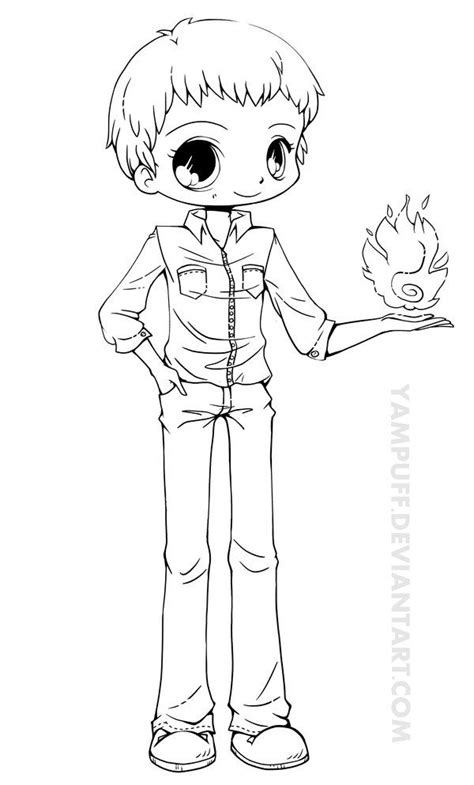 ben chibi lineart commish  yampuff  deviantart coloring pages