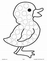 Dot Spring Printables Do Coloring Pages Preschool Supplyme Duck Painting Crafts Activities Projects Easter Kids Worksheets Toddlers Toddler Bird Farm sketch template
