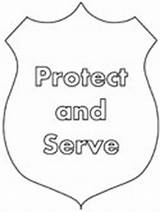 Police Coloring Pages Badge Kids Printable Officer Colouring Color Book Serve Protect Print Peoples Woman Books Coloringpages101 Policeman Crafts Popular sketch template