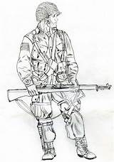 Paratrooper sketch template