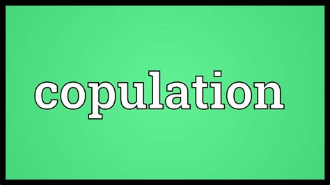 copulation meaning youtube