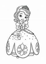 Sofia First Coloring Pages Princess Getcolorings Colo sketch template