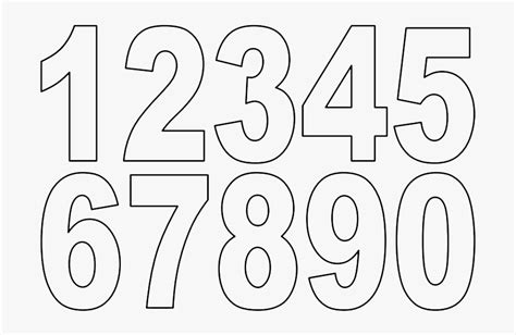numbers png  numbers   outline transparent png kindpng