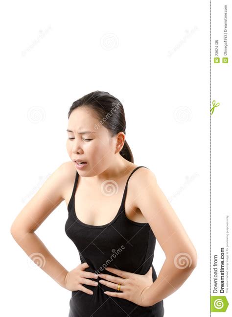 Woman Abdominal Pain Stock Image Image Of Expression