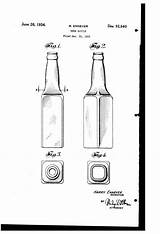Beer Bottle Patent Drawing sketch template