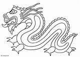 Chinesischer Malvorlage Drache Kleurplaat sketch template