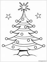 Pages Tree Christmas Coloring sketch template