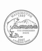 State Quarter Coloring Washington Pages Usa Printables Quarters Back States Coins 21kb 820px Printable Activities Drawings Go sketch template