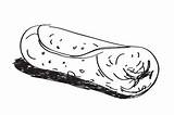 Burrito sketch template