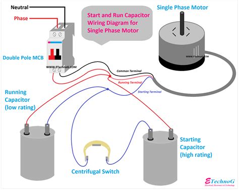 wiring diagram  dual run capacitor wiring draw  schematic