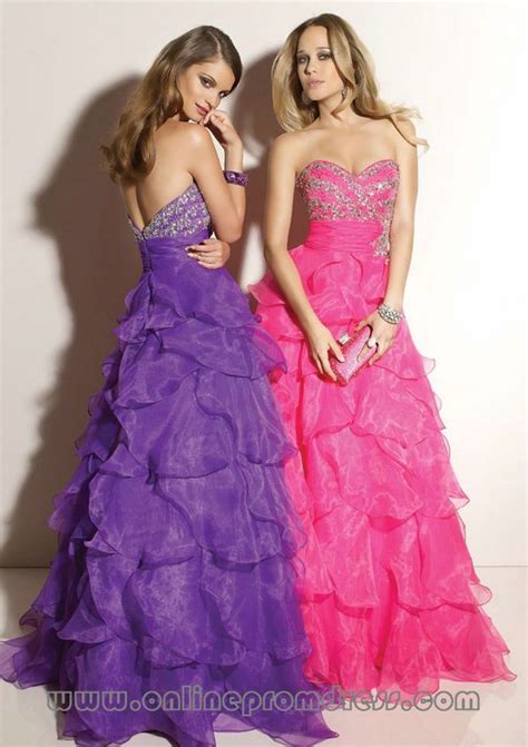Organza Sweetheart Beaded Hot Pink Princess Dresses With Low Back 1