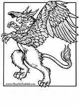 Griffin Coloring Pages Adult Pheemcfaddell Dragon Griffins Edupics Animaux Et Grifo Colouring Coloriage Mythical Kleurplaat Medieval Large sketch template