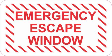 emergency escape window sticker