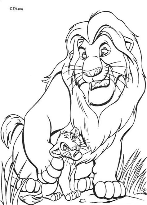 lion king mufasa  simba coloring pages hellokidscom