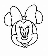 Minnie Mouse Coloring Head Pages Drawing Mickey Visit Cartoon sketch template